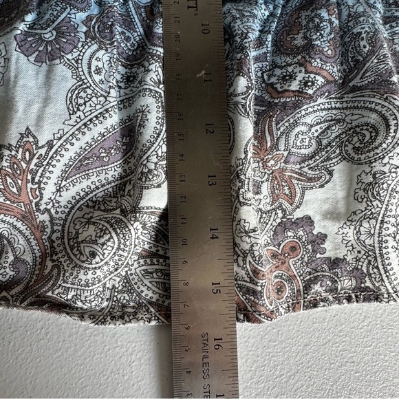 Arizona Jean Company Blue Gradient Paisley Patterned Peplum Tank Top - Medium - Picture 4 of 8